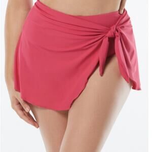 Contours by Coco Reef Halo Sarong Swim skirt dragon fruit pink - L